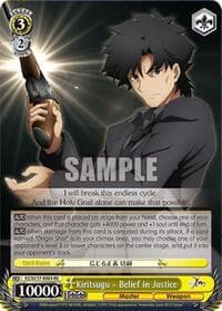 Kiritsugu - Belief in Justice