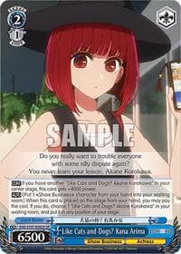 Like Cats and Dogs? Kana Arima (SR)