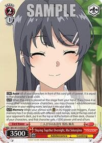 Staying Together Overnight, Mai Sakurajima (SR)
