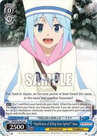 "Significance of Killing Snow Sprites?" Aqua