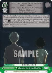 A Favor for the First and Last Time (SR)