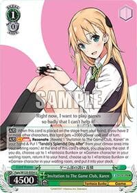 Invitation to The Game Club, Karen