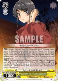 A Face Only for You, Mai Sakurajima