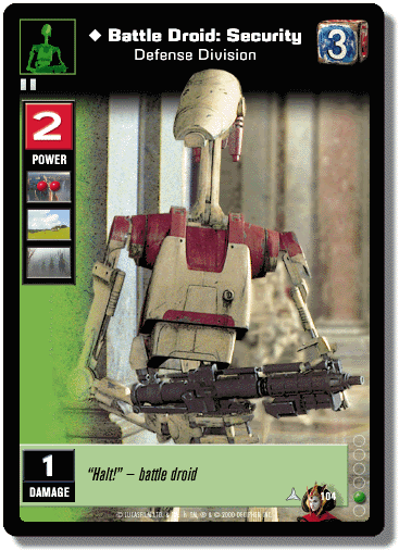 Battle Droid: Security, Defense Division