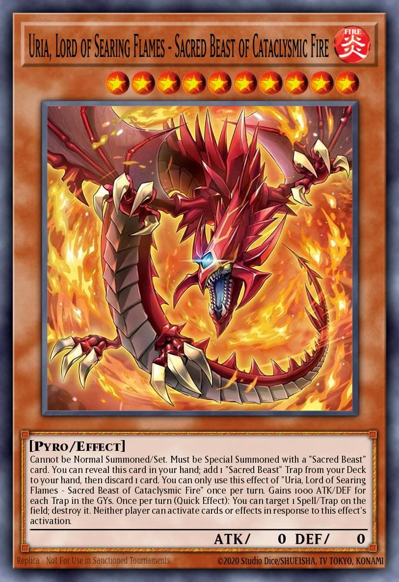 Uria, Lord of Searing Flames - Sacred Beast of Cataclysmic Fire
