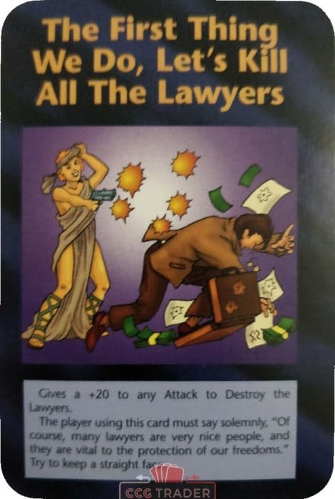 The First Thing We Do, Let's Kill All The Lawyers