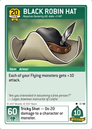 Black Robin Hat