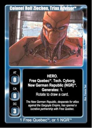 Colonel Rolf Ziechen, Triax Advisor