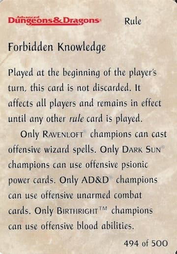Forbidden Knowledge