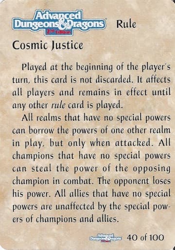 Cosmic Justice