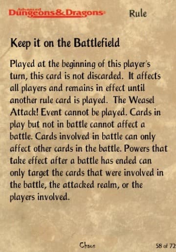Keep it on the Battlefield