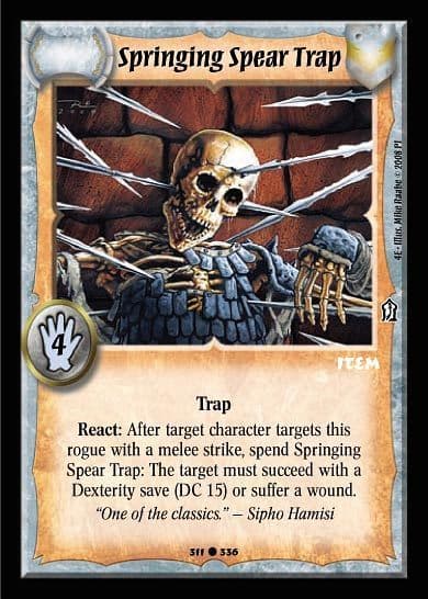 Springing Spear Trap