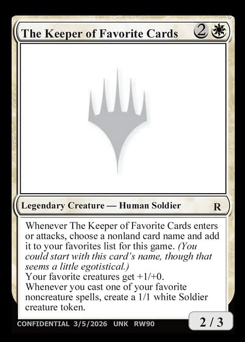 The Keeper of Favorite Cards