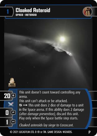 Cloaked Asteroid