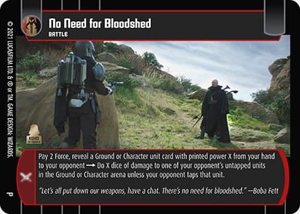 No Need for Bloodshed