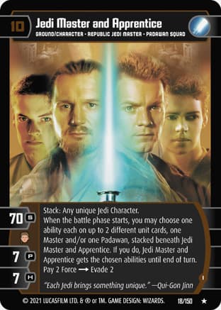 Jedi Master and Apprentice (I)