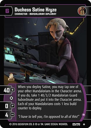 Duchess Satine Kryze (B)
