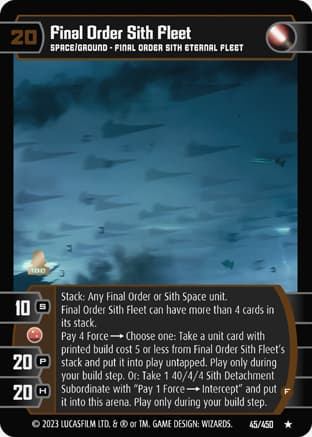 Final Order Sith Fleet (F)