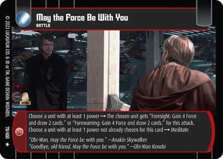 May the Force Be With You