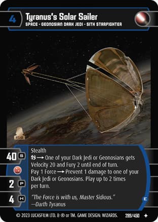 Tyranus's Solar Sailer (E)