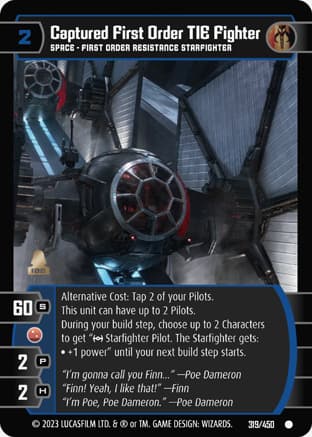 Captured First Order TIE Fighter