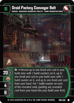 Droid Factory Conveyor Belt