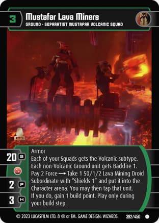 Mustafar Lava Miners