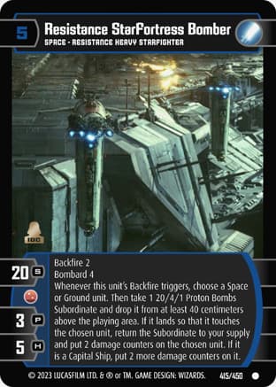 Resistance StarFortress Bomber