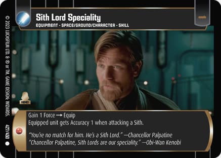 Sith Lord Speciality