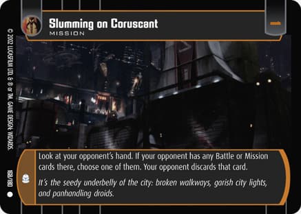 Slumming on Coruscant