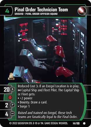 Final Order Technician Team