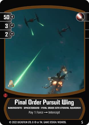 Final Order Pursuit Wing