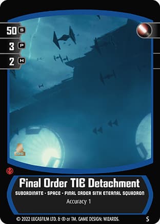 Final Order TIE Detachment
