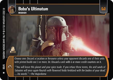 Boba's Ultimatum