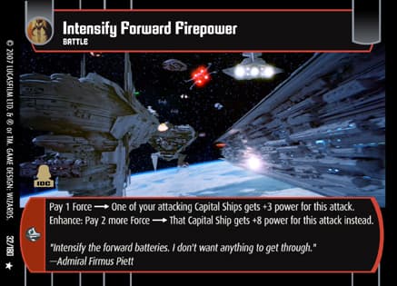 Intensify Forward Firepower