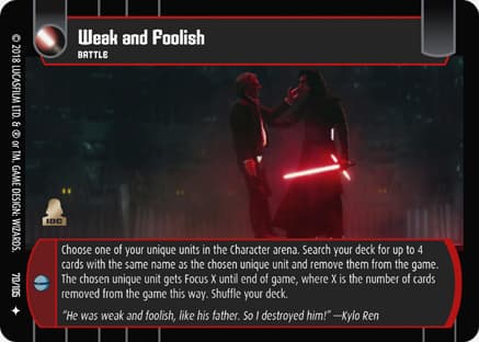 Weak and Foolish