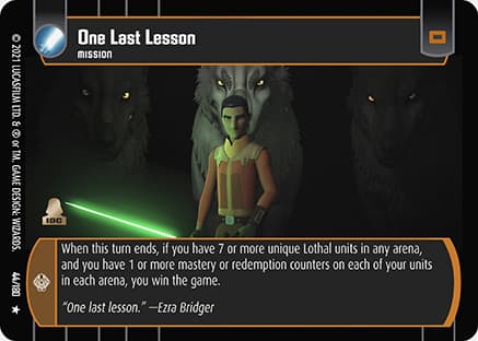 One Last Lesson