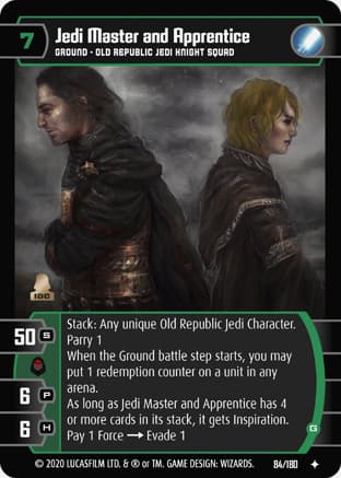 Jedi Master and Apprentice (G)