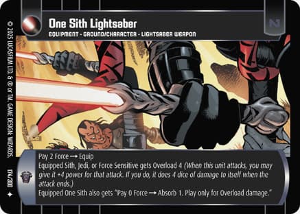 One Sith Lightsaber