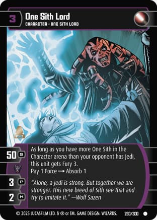 One Sith Lord