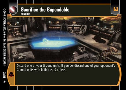 Sacrifice the Expendable