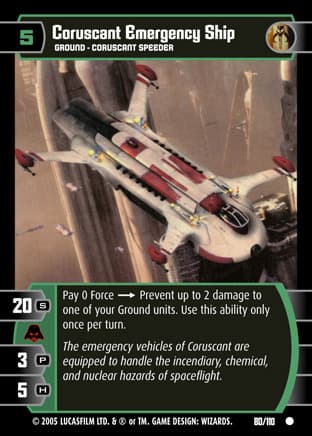 Coruscant Emergency ship