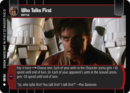 Who Talks First
