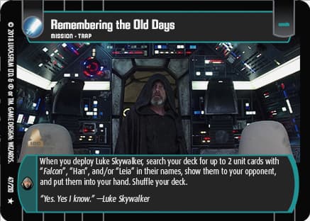 Remembering the Old Days