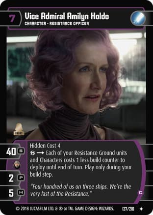 Vice Admiral Amilyn Holdo (C)