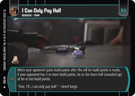 I Can Only Pay Half