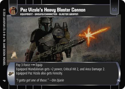 Paz Vizsla's Heavy Blaster Cannon (A) (Promo)