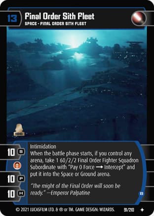 Final Order Sith Fleet (B)