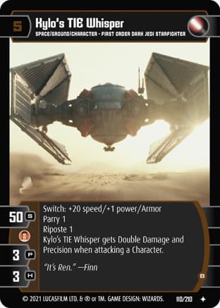 Kylo's TIE Whisper (B)
