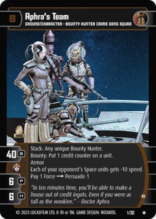 Aphra's Team (B)